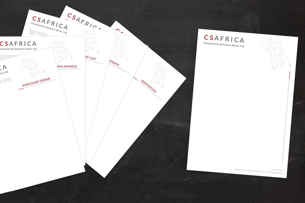 csafrica letterhead invoice - advertus