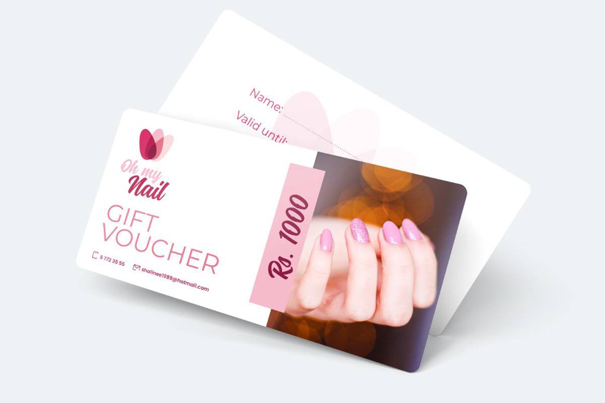 oh my nails gift voucher - advertus