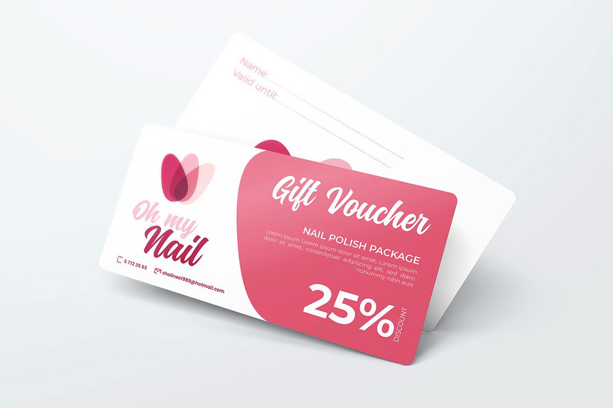 oh my nails gift voucher - advertus